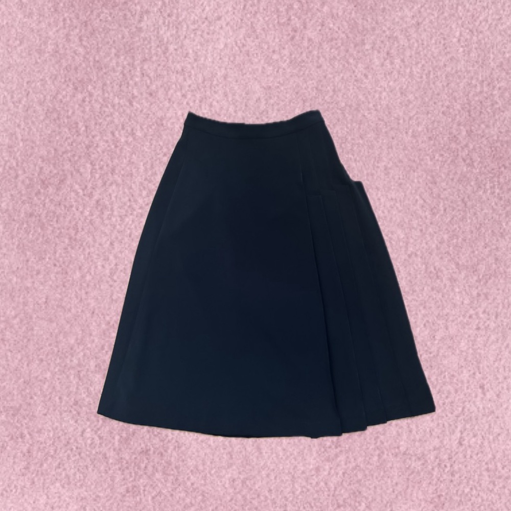 ADEAM Black Knee-Length A-Line Skirt for Work